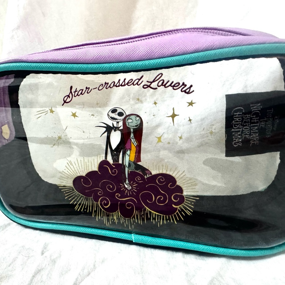 Disney Nightmare Before Christmas “star crossed lovers” Jack & Sally Makeup Bag